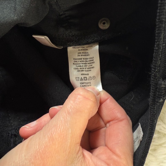 LOFT Women's Size 6P Black Corduroy Skinny Ankle Pants Modern Fit Soft Casual - Picture 10 of 13